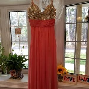 Coral prom dress